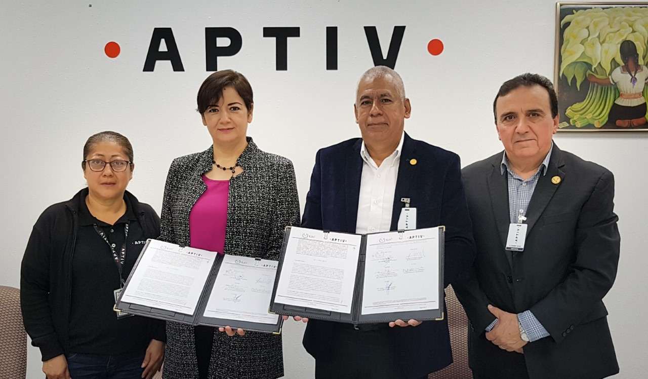 Firman convenio UAT y la empresa APTIV en Reynosa