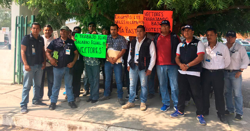 Personal de Vectores de Tamaulipas exige base porque ya no pueden esperar más