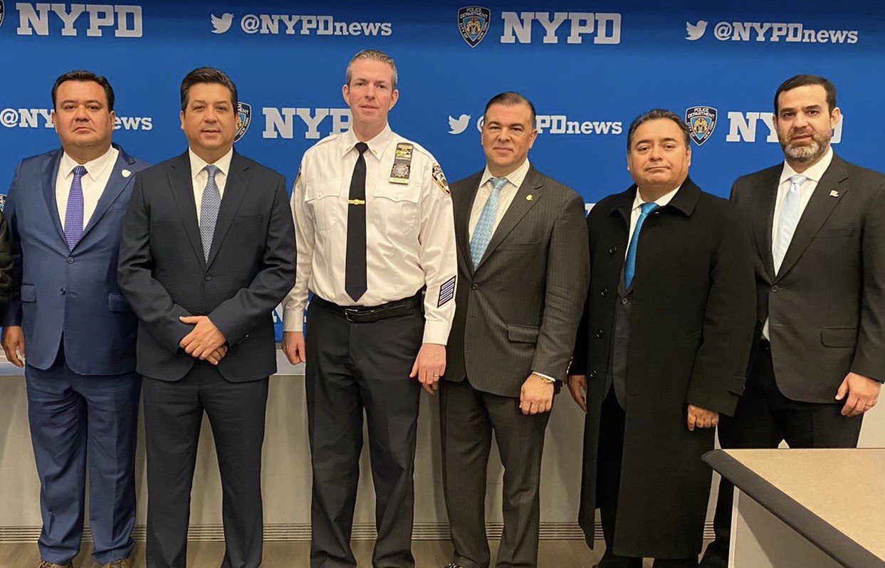 Se reúne gobernador de Tamaulipas con jefes de Departamento de Policía de Nueva York