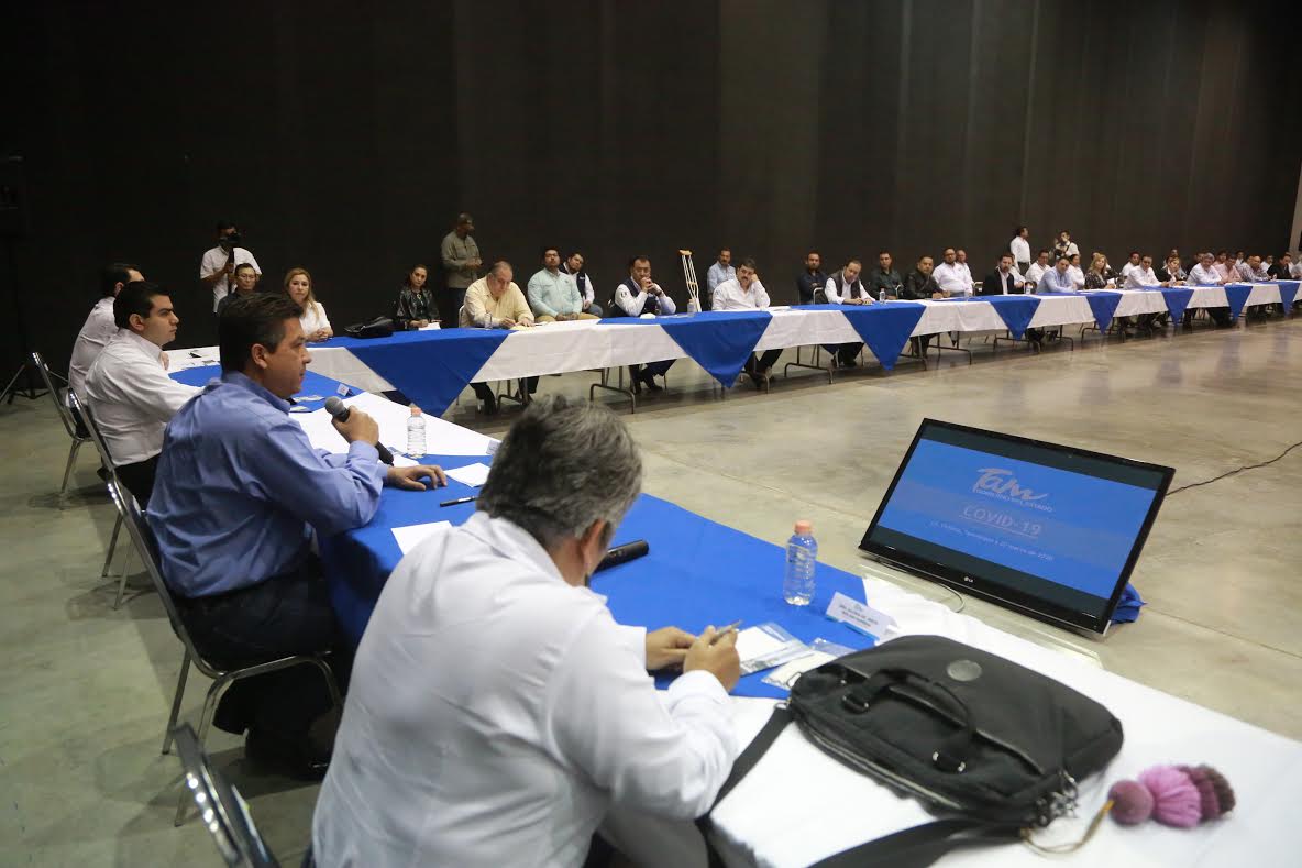 Pide gobernador a alcaldes de Tamaulipas ejercer liderazgo para enfrentar el Covid 19