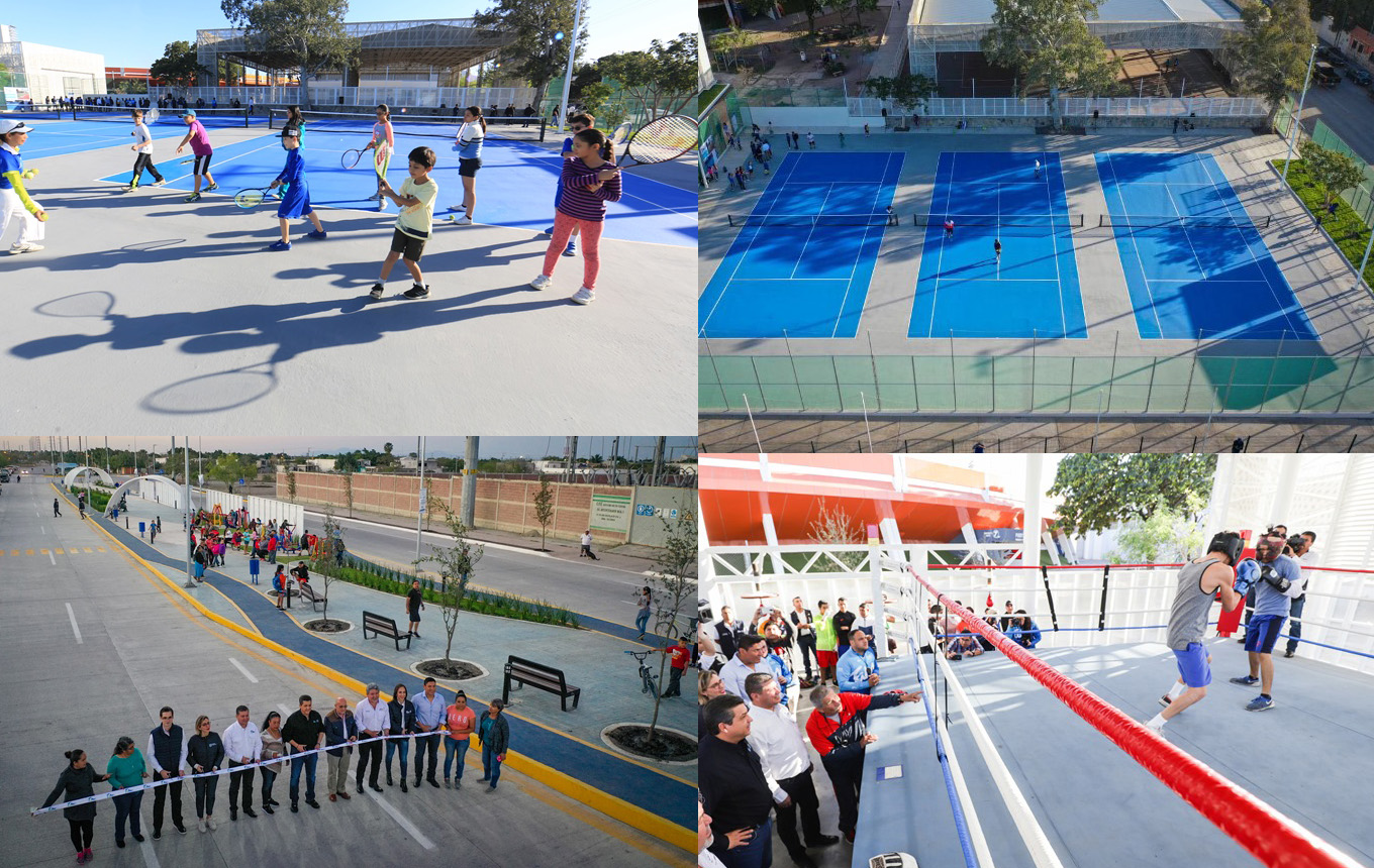 Gobierno de Tamaulipas reclama a empresa fallas en construcción de canchas de tenis