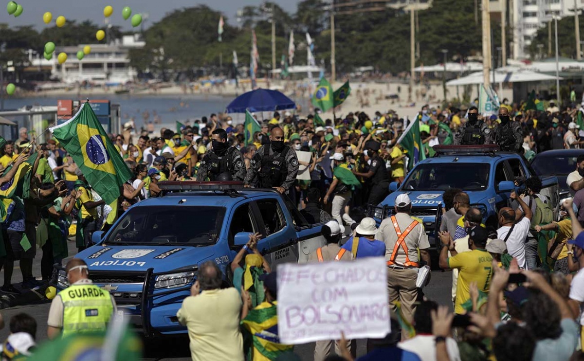 Protestas en Brasil a favor y en contra de Bolsonaro
