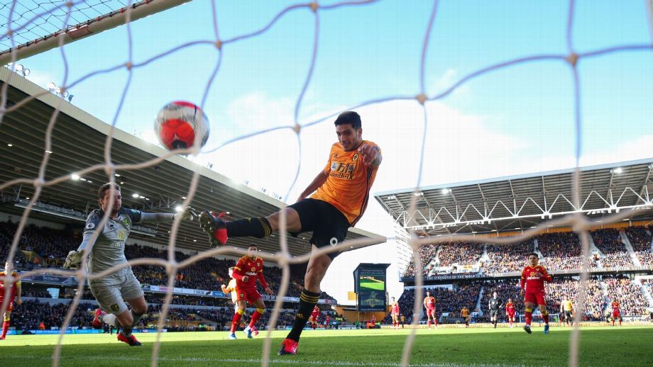 Raúl Jiménez, el jugador de la Premier League con más disparos