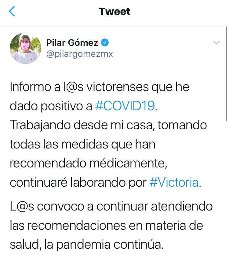 La alcaldesa sustituta de Victoria divulga que tiene Covid-19 y le tupen duro en redes
