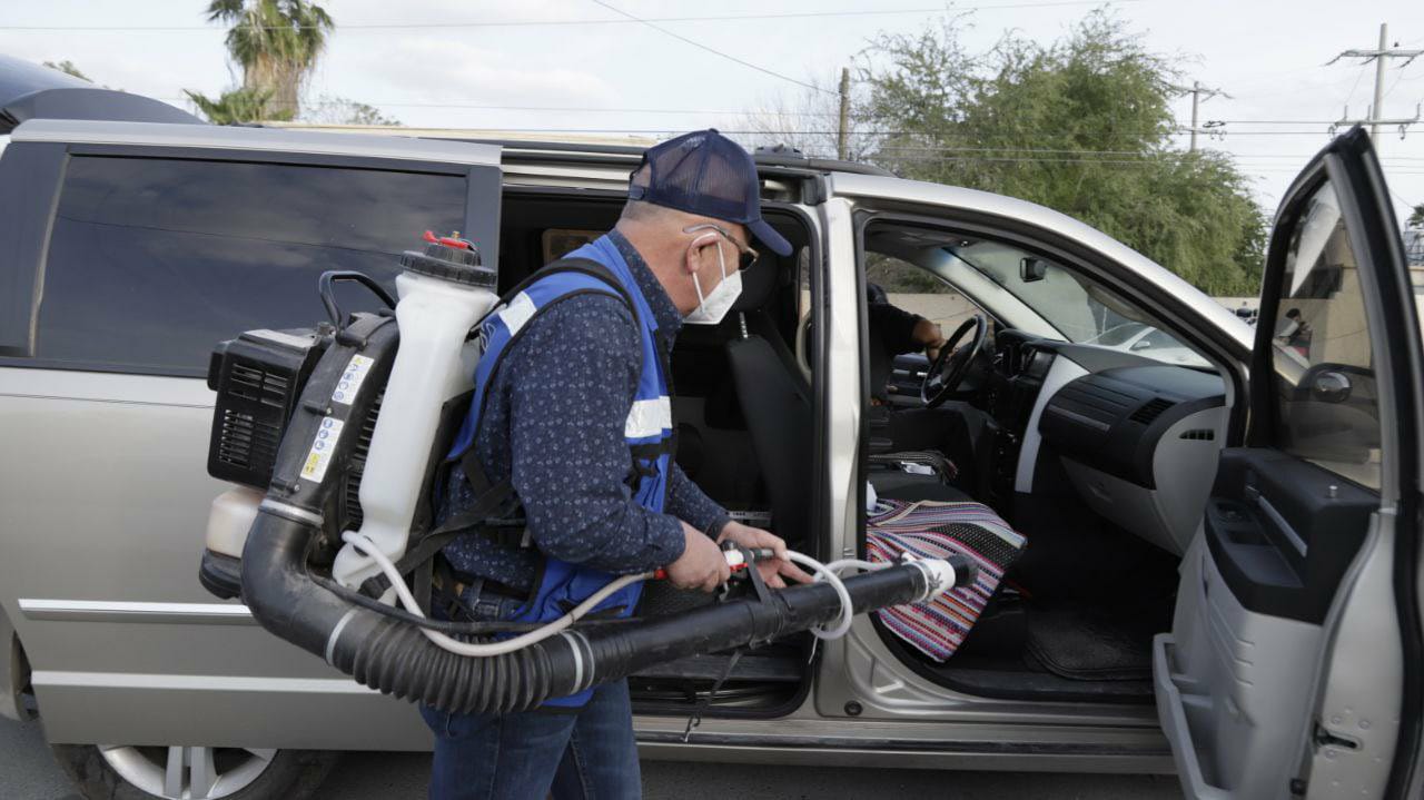 Lanza gobierno de Tamaulipas nueva jornada de desinfección de transporte para prevenir Covid-19