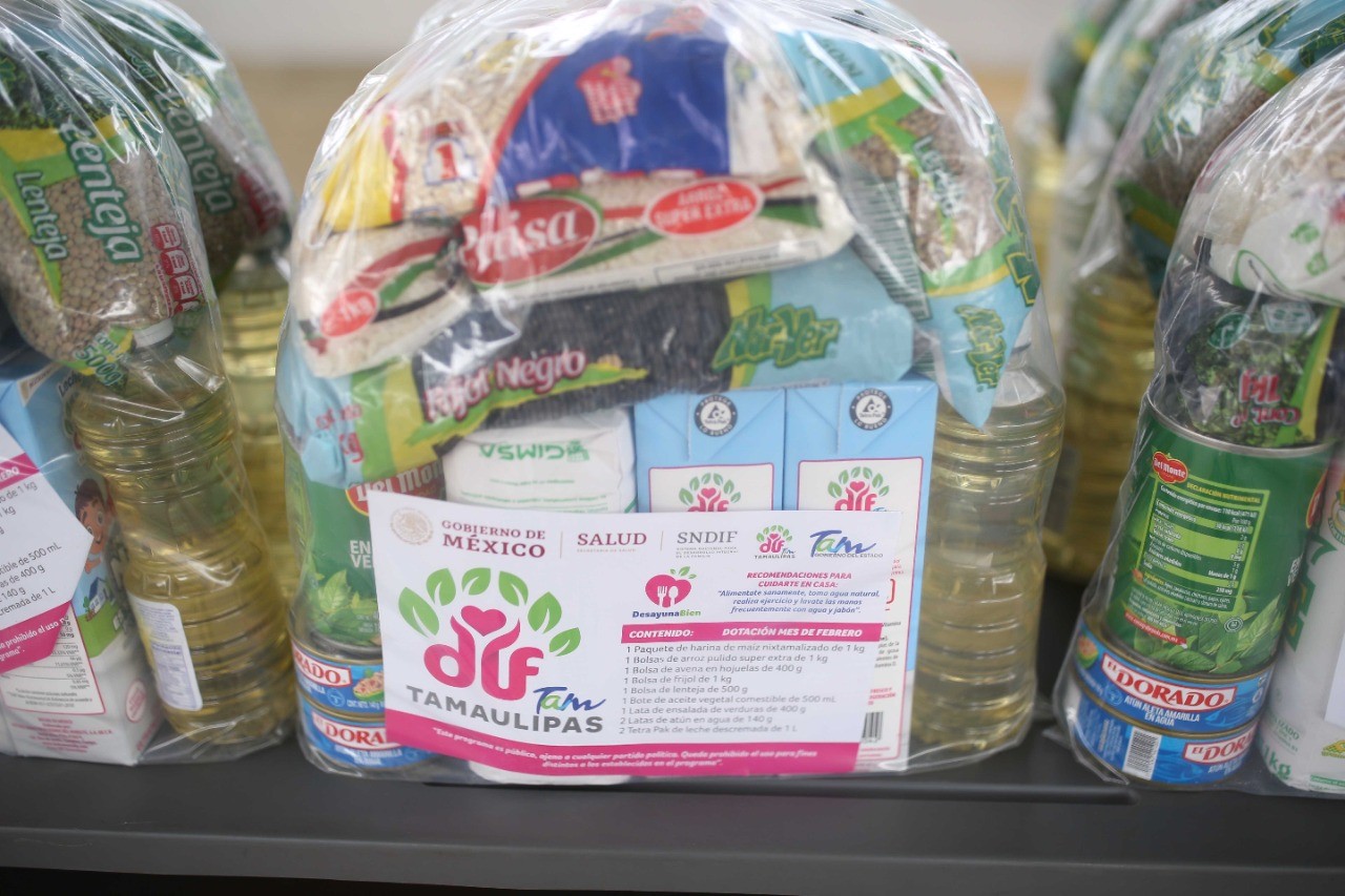 Sigue DIF Tamaulipas entregando apoyos alimentarios a estudiantes de educación básica