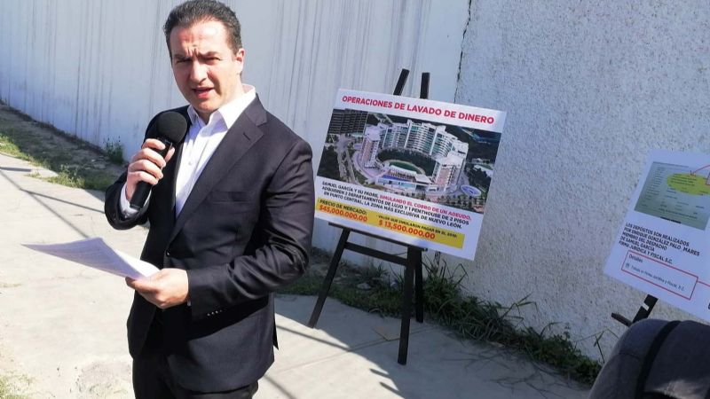 Candidato del PRI a gobernador de Nuevo León denuncia ante la FGR a su rival Samuel García