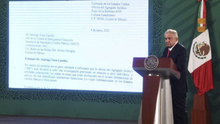 Exhibe AMLO investigación de EU a presunto entramado de CDV por lavado de dinero