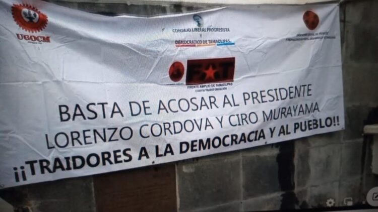 Manifestantes de Morena y la 4T acusan al INE de boicotear la consulta popular en Tamaulipas
