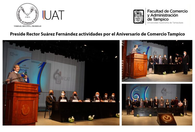 Preside Rector eventos del 61 aniversario de la Facultad de Comercio-Tampico