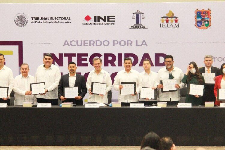 Firman gobierno, INE, PAN, PRI, PRD y tribunales  acuerdo relativo a elecciones de Tamaulipas