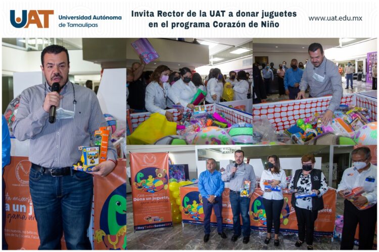 Invita Rector de la UAT a donar juguetes en el programa Corazón de Niño