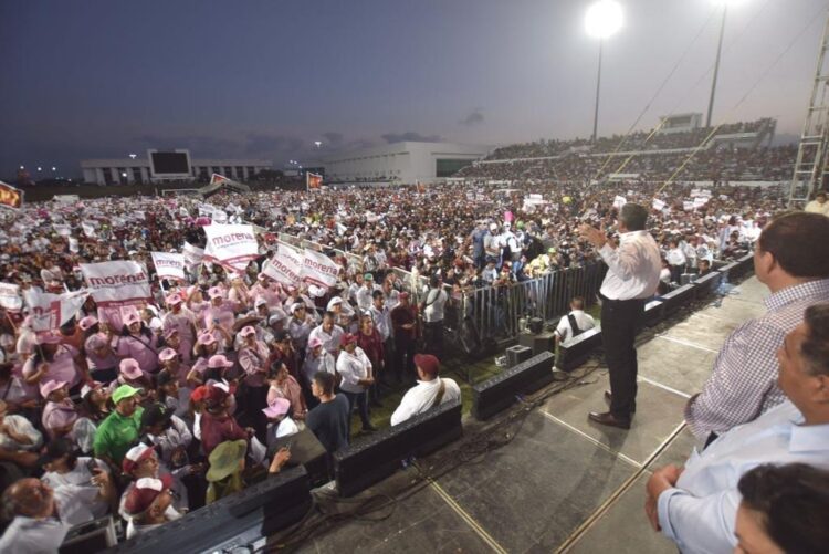 Vamos a recoger el 5 de junio la gran cosecha que hemos sembrado: Américo, ante más de 30 mil