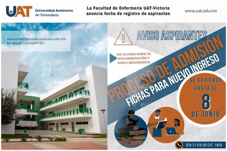 Extienden fecha de registro de aspirantes en la Facultad de Enfermería UAT Victoria
