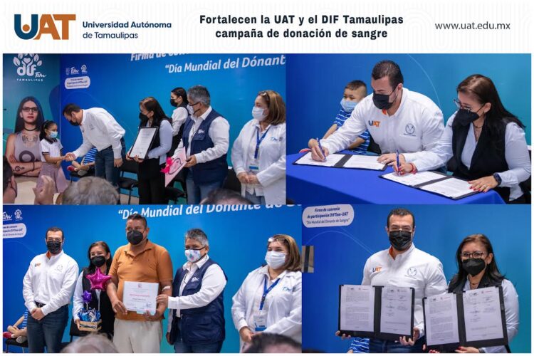 Fortalecen la UAT y el DIF Tamaulipas campaña de donación de sangre