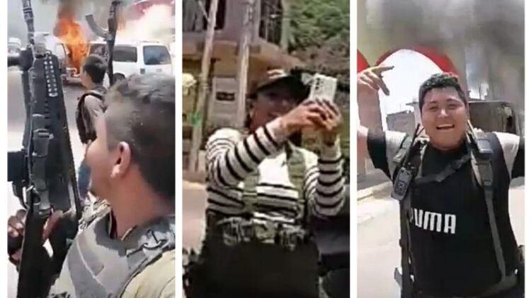 Grupo armado se graba tras balacera que dejó 8 muertos en Tuzantla, Michoacán