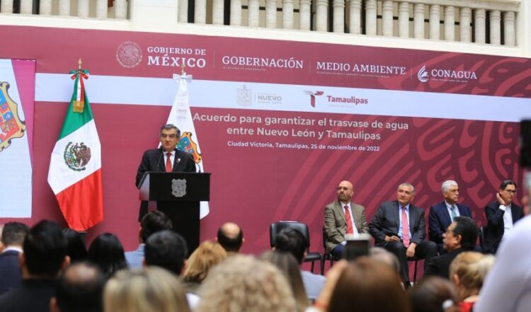 Advierte Américo que acuerdos de trasvase de agua no están sujetos a negociación y deben respetarse