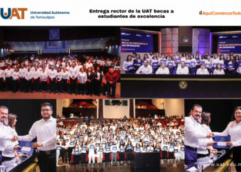 Entrega rector de la UAT becas a estudiantes de excelencia