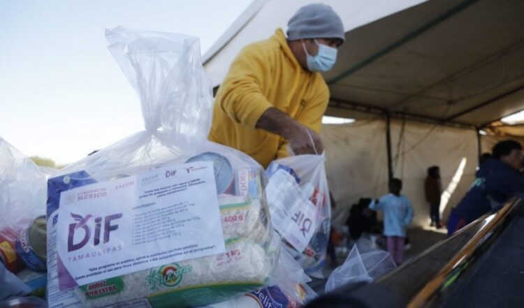 Lleva DIF Tamaulipas 3 mil dotaciones alimentarias a migrantes de Reynosa