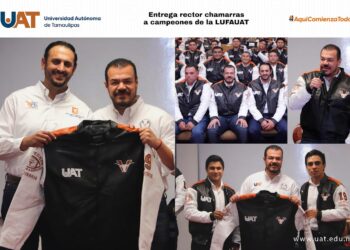 Rector entrega chamarras a Cuernos Largos FMVZ, campeones de la LUFAUAT