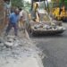 La SOP del gobierno de Tamaulipas hace trabajos de pavimentación asfáltica en calles de Padilla