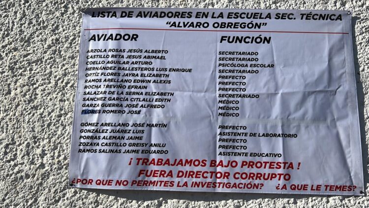 Escándalo de corrupción y aviadores en Secundaria Técnica Álvaro Obregón alcanza a SET y SNTE