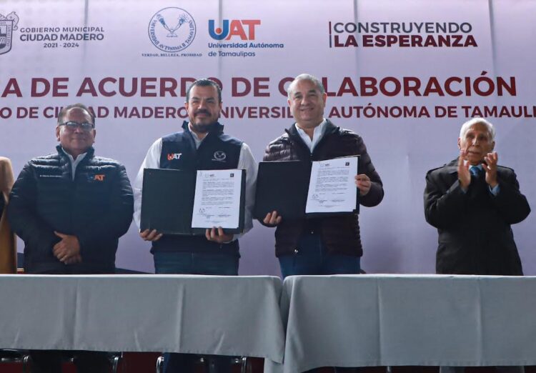 La UAT y el ayuntamiento de Madero firman acuerdo de colaboración