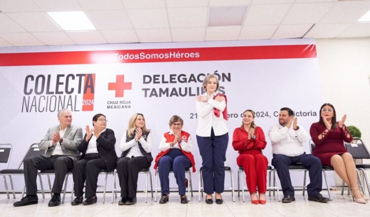 Pone en marcha María de Villarreal Colecta Anual de la Cruz Roja Mexicana 2024 en Tamaulipas