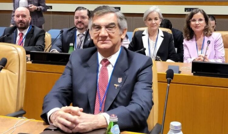 El gobernador de Tamaulipas Américo Villarreal participa en foro de la ONU