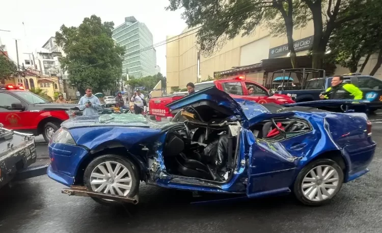 Una mujer fallece aplastada por un árbol que cayó sobre su vehículo en la CDMX