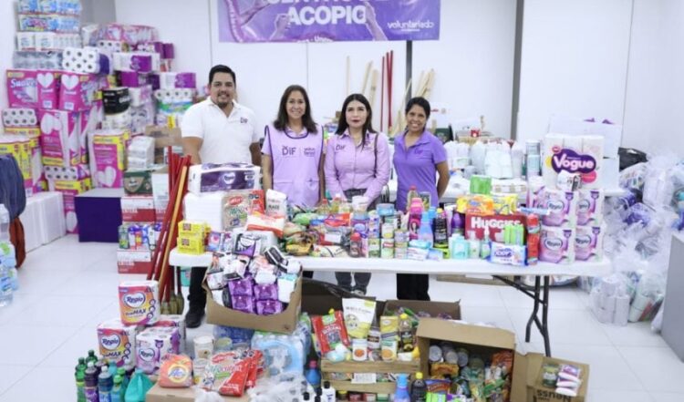 Recaba DIF Tamaulipas más de 28 toneladas de víveres; continúa entrega de apoyos a afectados por lluvias