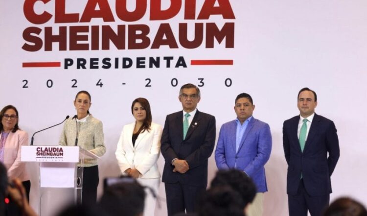 Américo Villarreal presenta a Claudia Sheinbaum y su gabinete los proyectos estratégicos de Tamaulipas