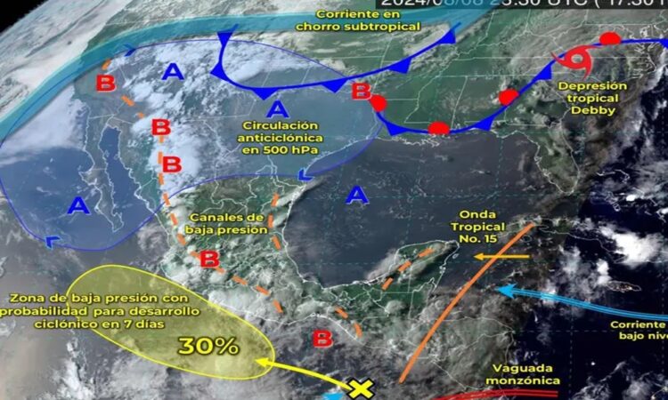 Clima en México: Prevén lluvias por onda tropical y canal de baja presión