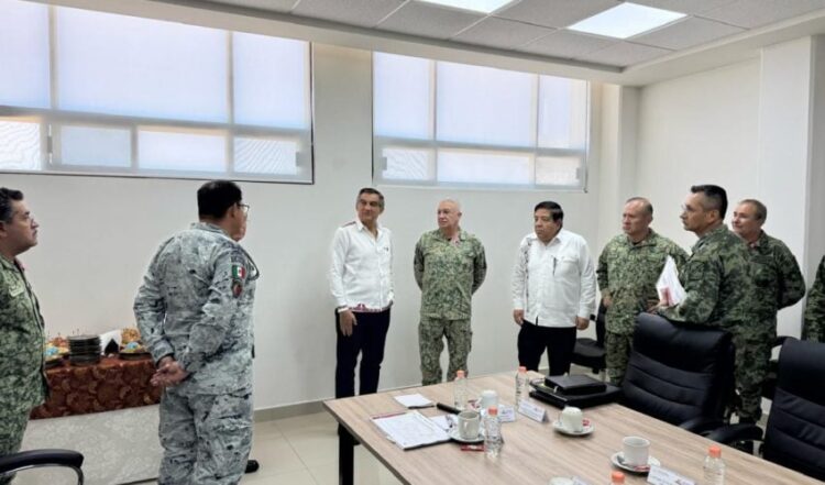 Titular de SEDENA y Américo evalúan avance de la Agencia Nacional de Aduanas en Nuevo Laredo