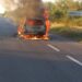 Una  Ford Escape se quemó en tramo carretero cerca de Reynosa
