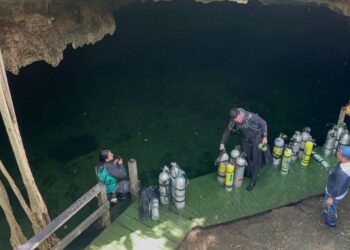 Luego de 48 horas, localizan cuerpo sin vida de buzo argentino en cenote de Yucatán