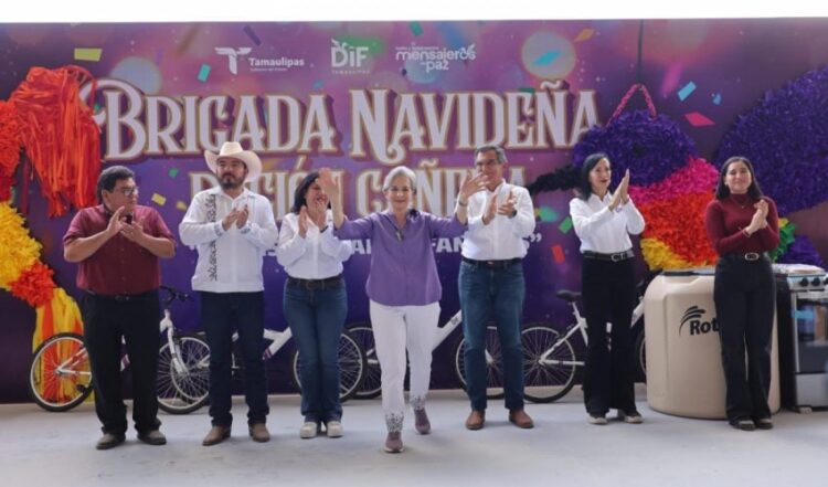 Llevan Américo y María de Villarreal a zona cañera brigada navideña ‘Transformando Familias’