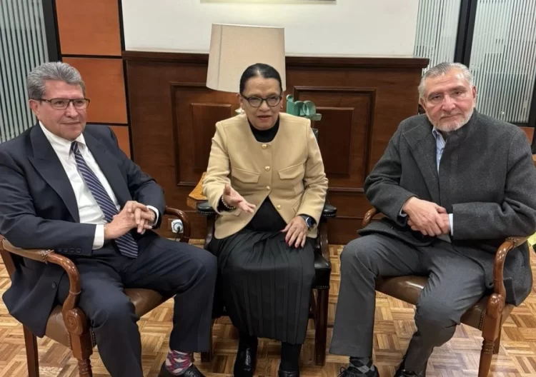 Claudia Sheinbaum da ‘juntón’ de última hora a Monreal y a Adán Augusto; se niegan a hablar