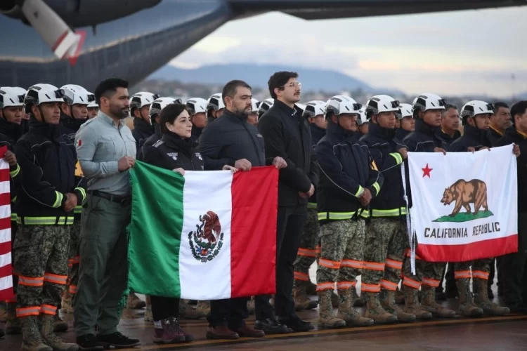 Agradece gobernador de California apoyo de la Presidenta Sheinbaum en incendios de Los Ángeles