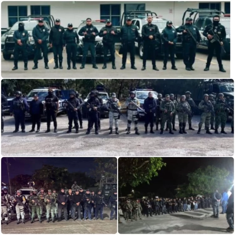 Fuerzas federales y estatales detienen a 65 policías de Chiapas por no estar certificados y otros delitos
