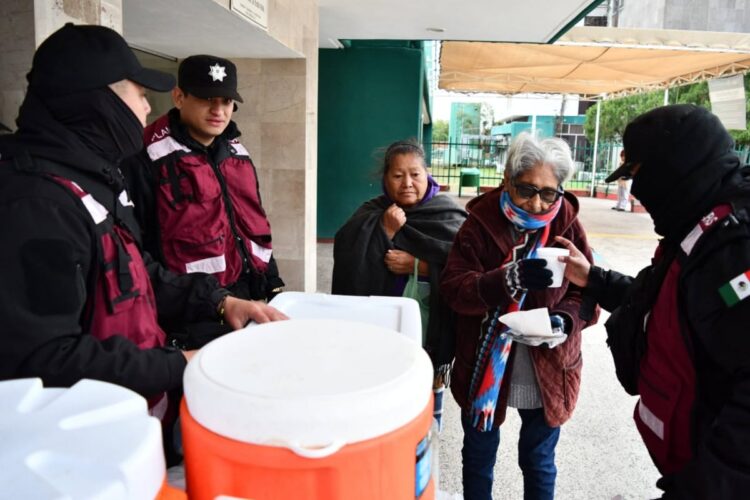 La GE despliega en Palmillas  ‘Plan Tamaulipas’ en apoyo de personas vulnerables afectadas por el frío