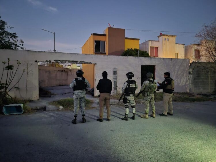 SEDENA, GN y FGJET  catean en Reynosa inmueble de ‘malandros’ por delitos contra la salud