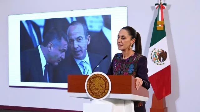Claudia Sheinbaum exhibe pesar de Calderón porque EU no intervendrá en América Latina
