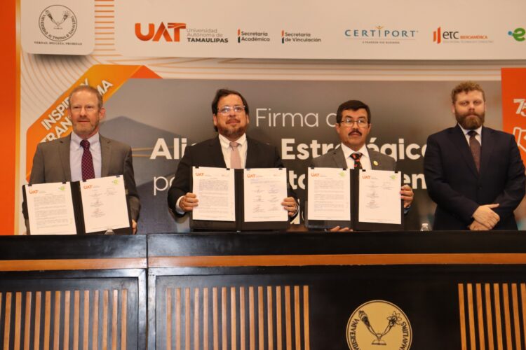 El rector de la UAT formaliza alianzas para impulsar certificaciones internacionales