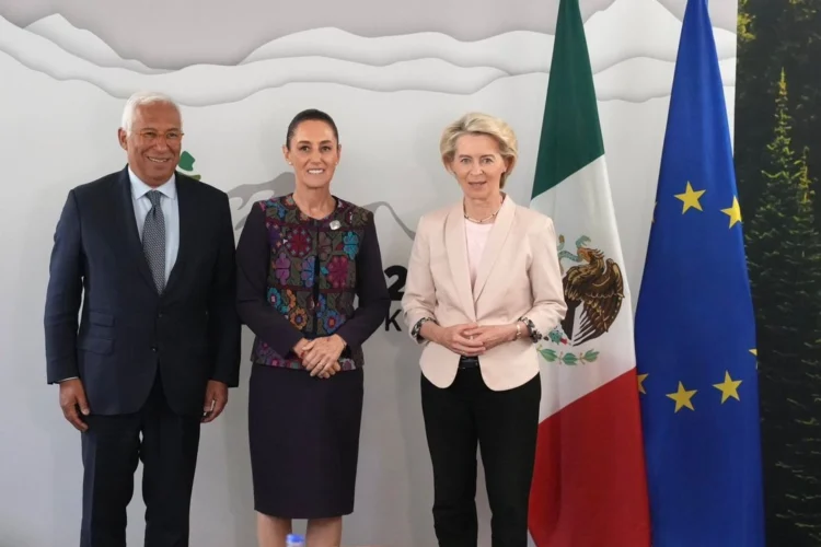 La presidenta de México se reúne con dirigentes del Consejo Europeo y de la Comisión Europea