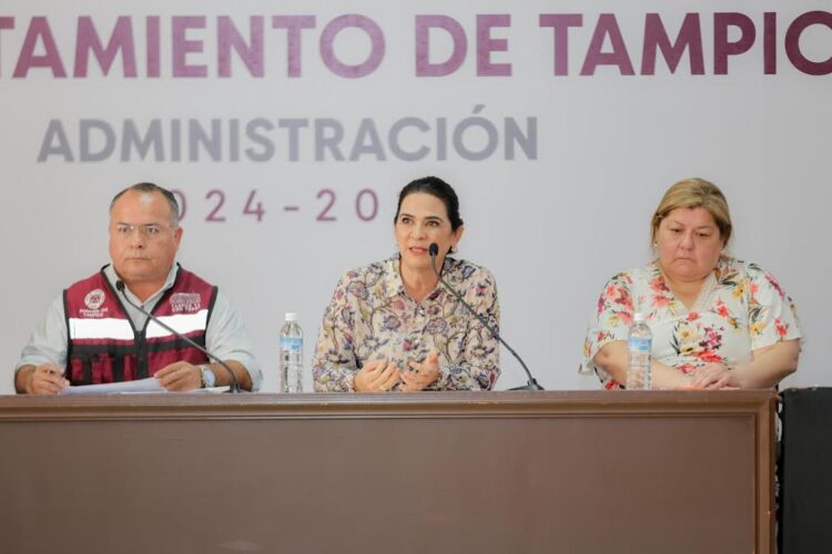 Encabeza Mónica Villarreal reunión del Consejo Municipal de Protección Civil en Tampico