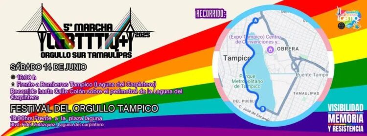 Tampico será escenario el sábado de la Quinta Marcha del Orgullo LGBTTTIQ+