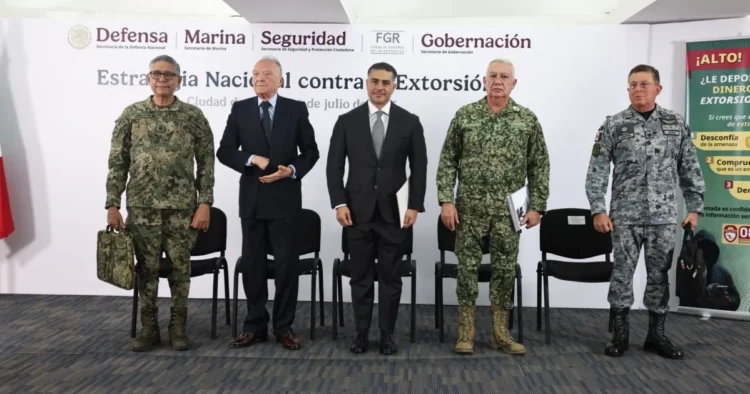 Por instrucción presidencial Omar García Harfuch presenta la Estrategia Nacional contra la Extorsión