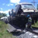 Un convoy del Tren Interoceánico choca contra un camión de carga en Macuspana, Tabasco