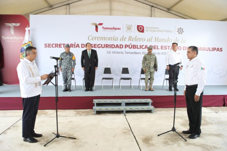 Américo Villarreal toma protesta al nuevo secretario de Seguridad Pública de Tamaulipas
